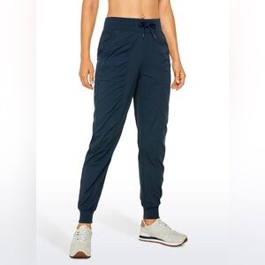 Striped Joggers with Pockets 28'' - Ruched